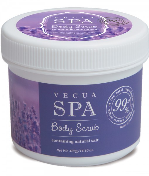 vecua spa lavender scrub