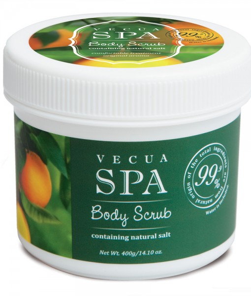 vecua spa orange scrub